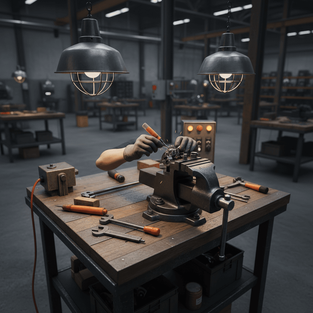 Manufacturing workstation in action
